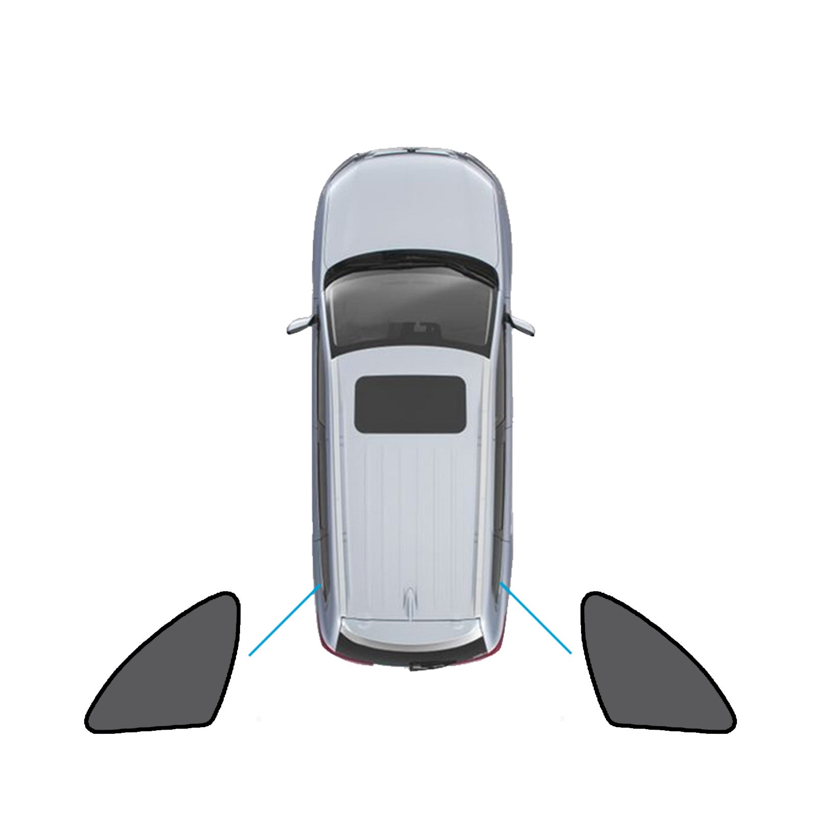 Magnetic mesh car window shade installed on a Subaru Outback blocking sunlight and UV rays — view 3