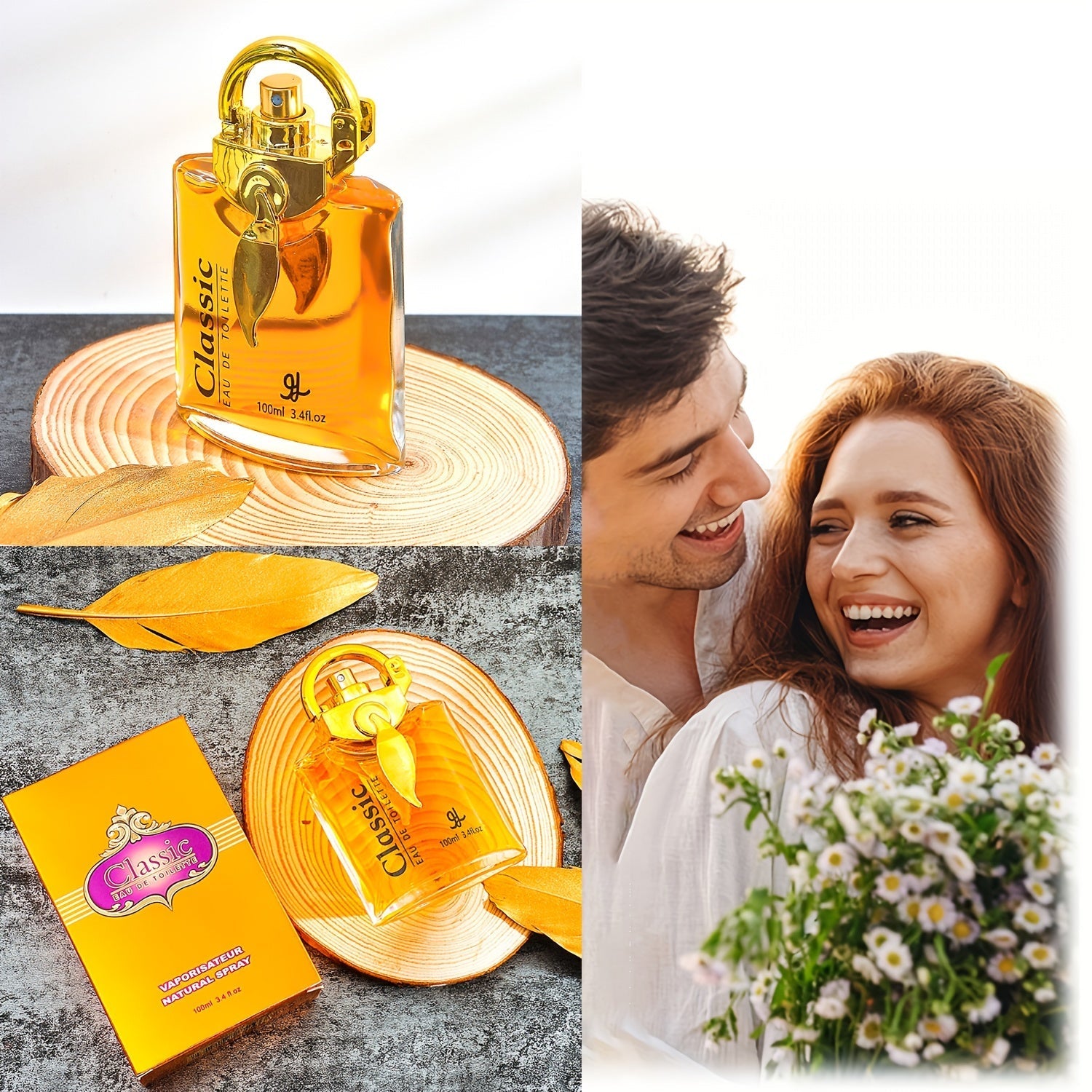 Elegant Dubai women's perfume in a luxurious 100ml yellow glass bottle with floral fragrance — view 3