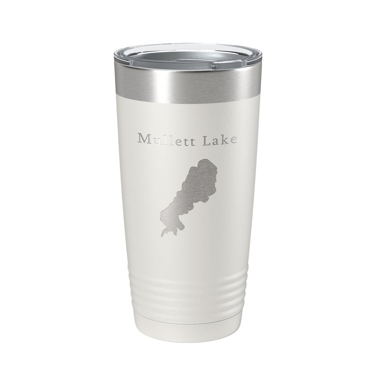 Mullett Lake Map Tumbler Travel Mug Insulated Laser Engraved Coffee Cup Michigan 20 oz-1