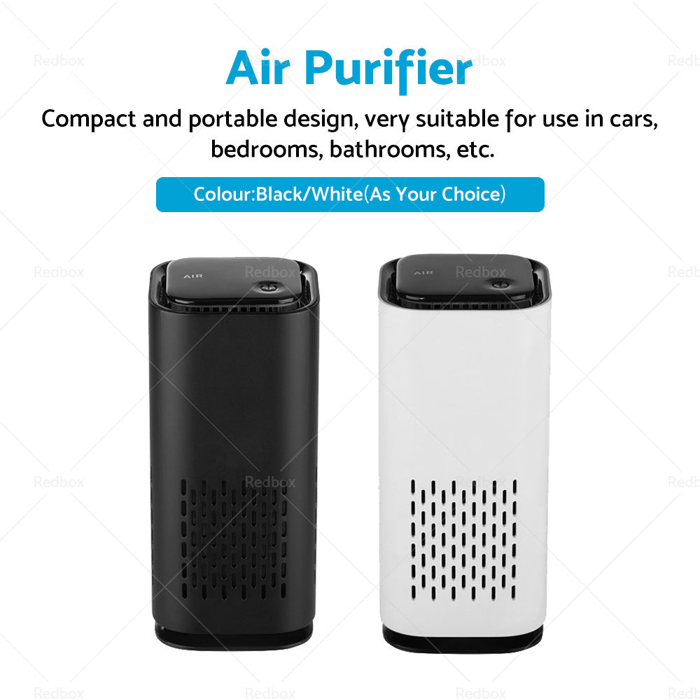 Portable USB car air purifier ionizer in compact cylindrical design for vehicle cup holders — view 2