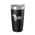 Dachshund Mom 20oz insulated stainless steel travel tumbler with clear lid and laser engraved design