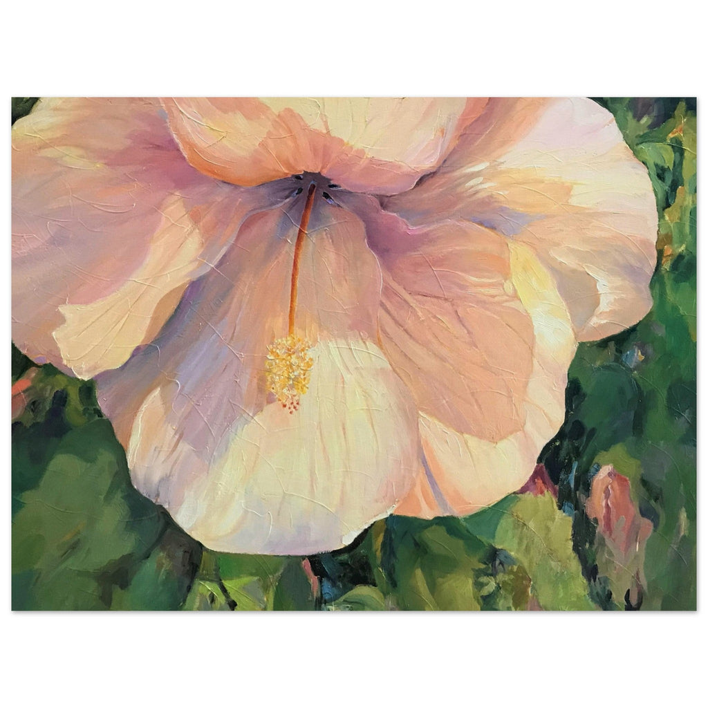 'Hibiscus' Floral I 18x24 Museum-Quality Matte Paper Poster | Original Artwork by American Artist Barbara Cleary-2