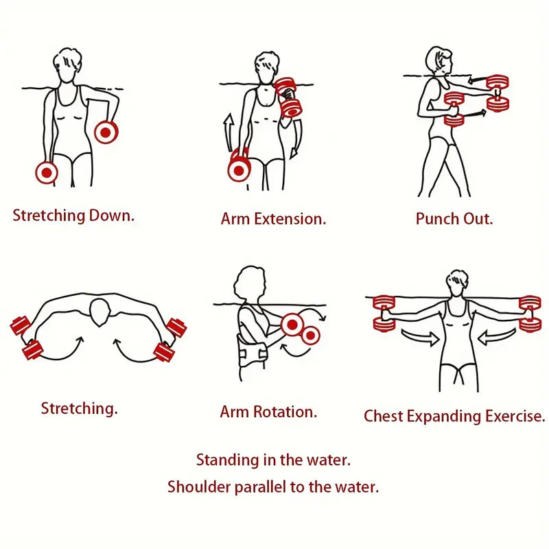 Blue EVA foam aqua fitness barbells for low-impact water resistance training and pool exercises. — view 4
