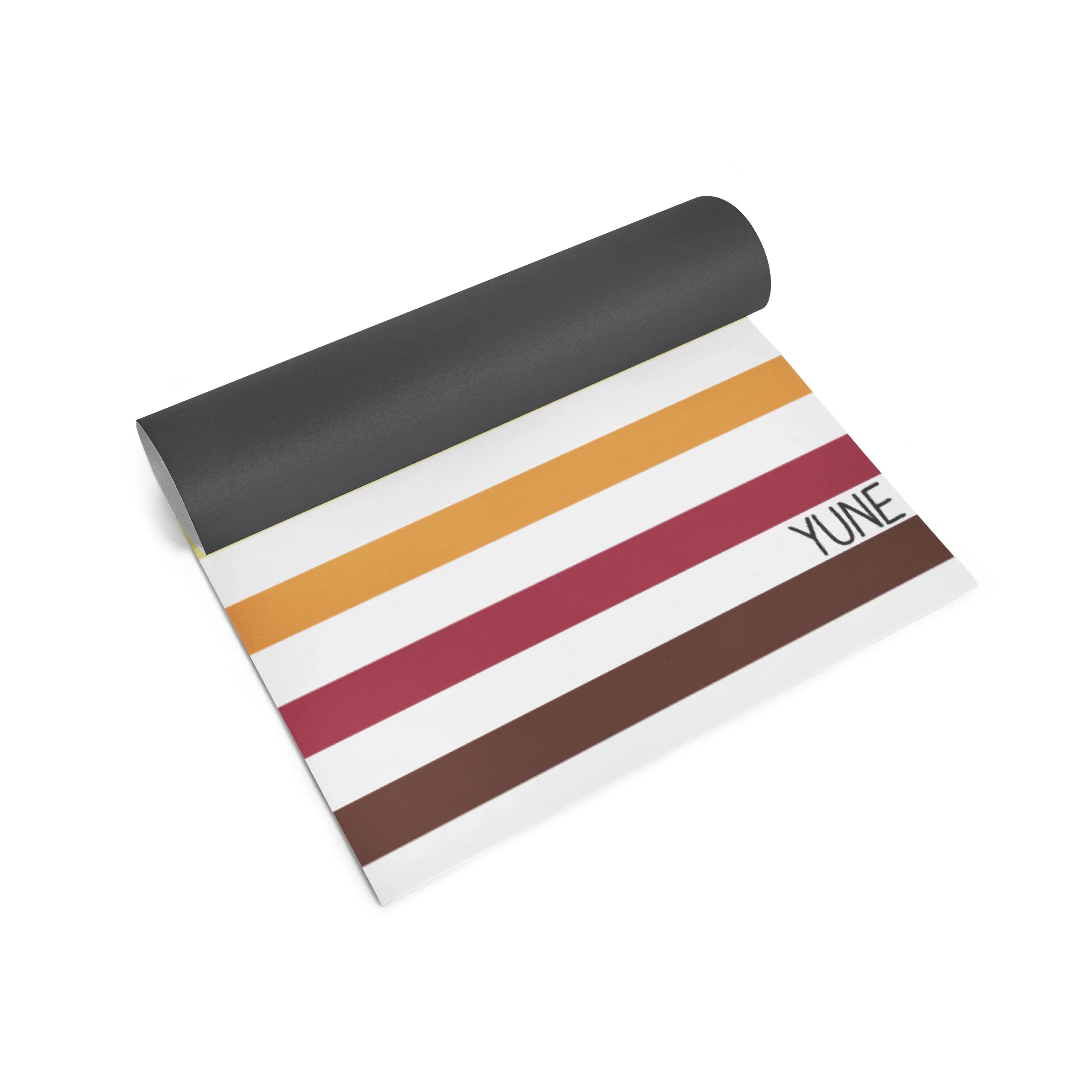 Striped lightweight 5mm yoga mat featuring a non-slip textured surface for fitness and daily exercise — view 3