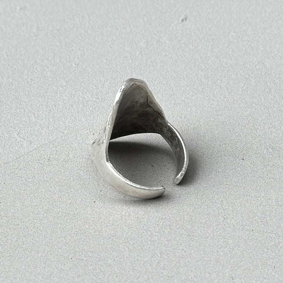Abstract Face Silver Ring-1