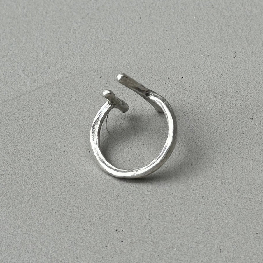 2 Lines Minimalist Silver Ring-1