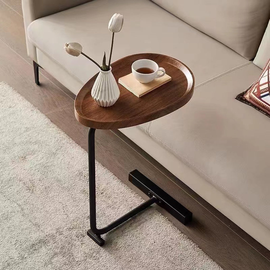 C-shaped Brown Side Table-2