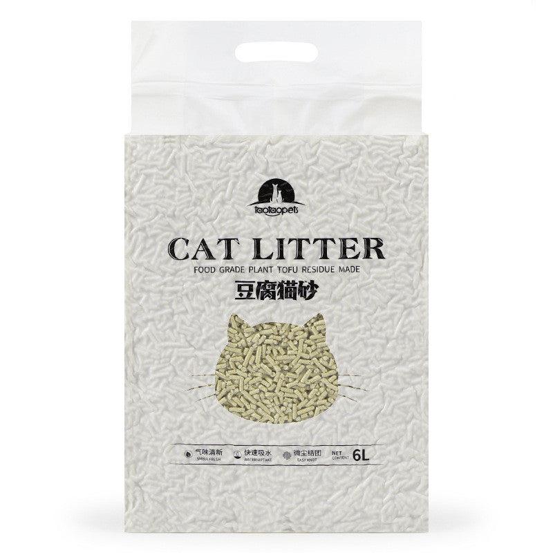 EcoPaws green tea infused biodegradable plant-based tofu cat litter in a 6L package — view 5