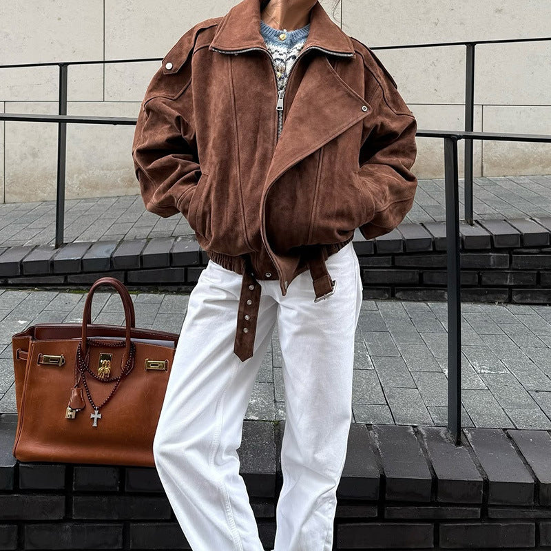 Short Loose Jacket Coat Women-1