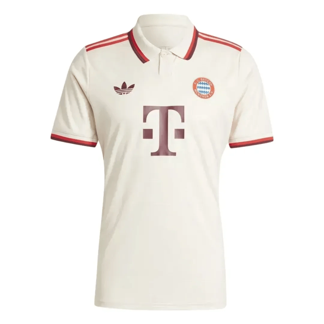 Bayern Munich Third soccer jersey 2024/25 with authentic crest and Adidas trefoil logo