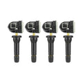 Set of four MAXCOOL tire pressure monitoring sensors for Ford vehicles on a white background