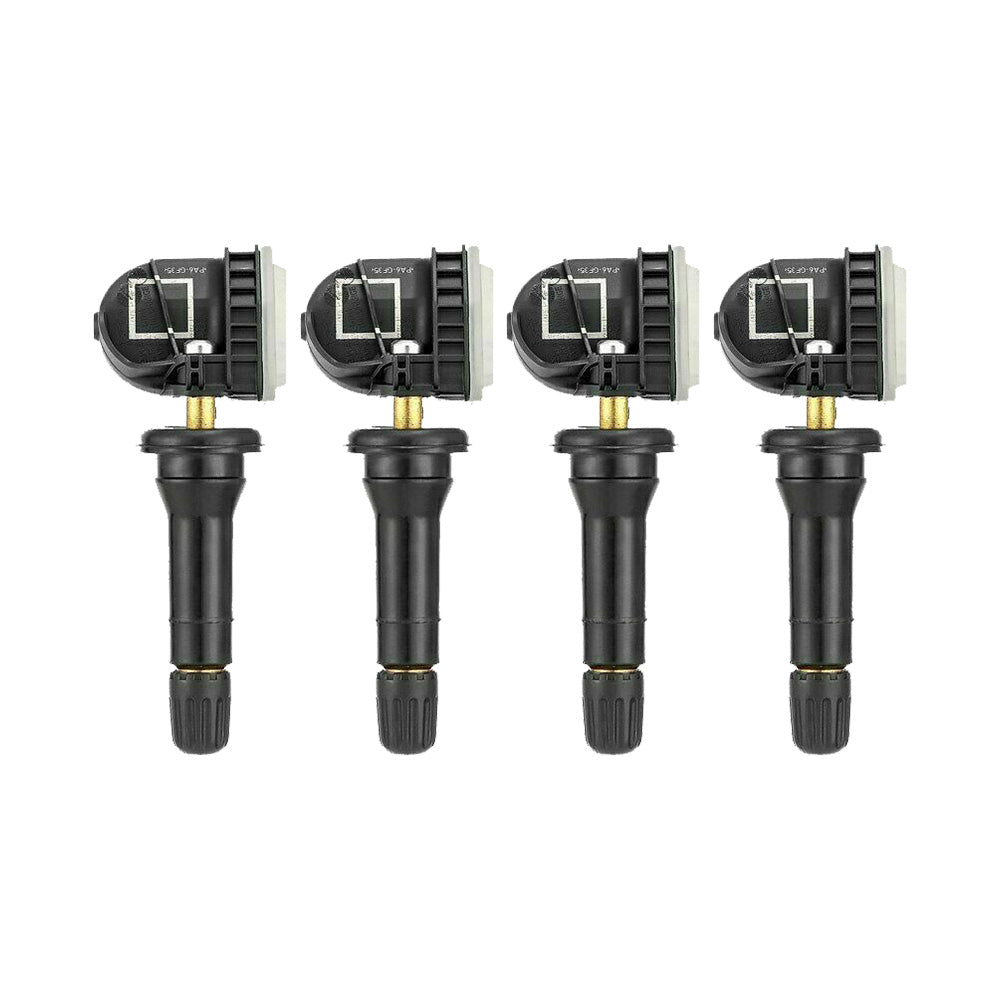 Set of four MAXCOOL tire pressure monitoring sensors for Ford vehicles on a white background