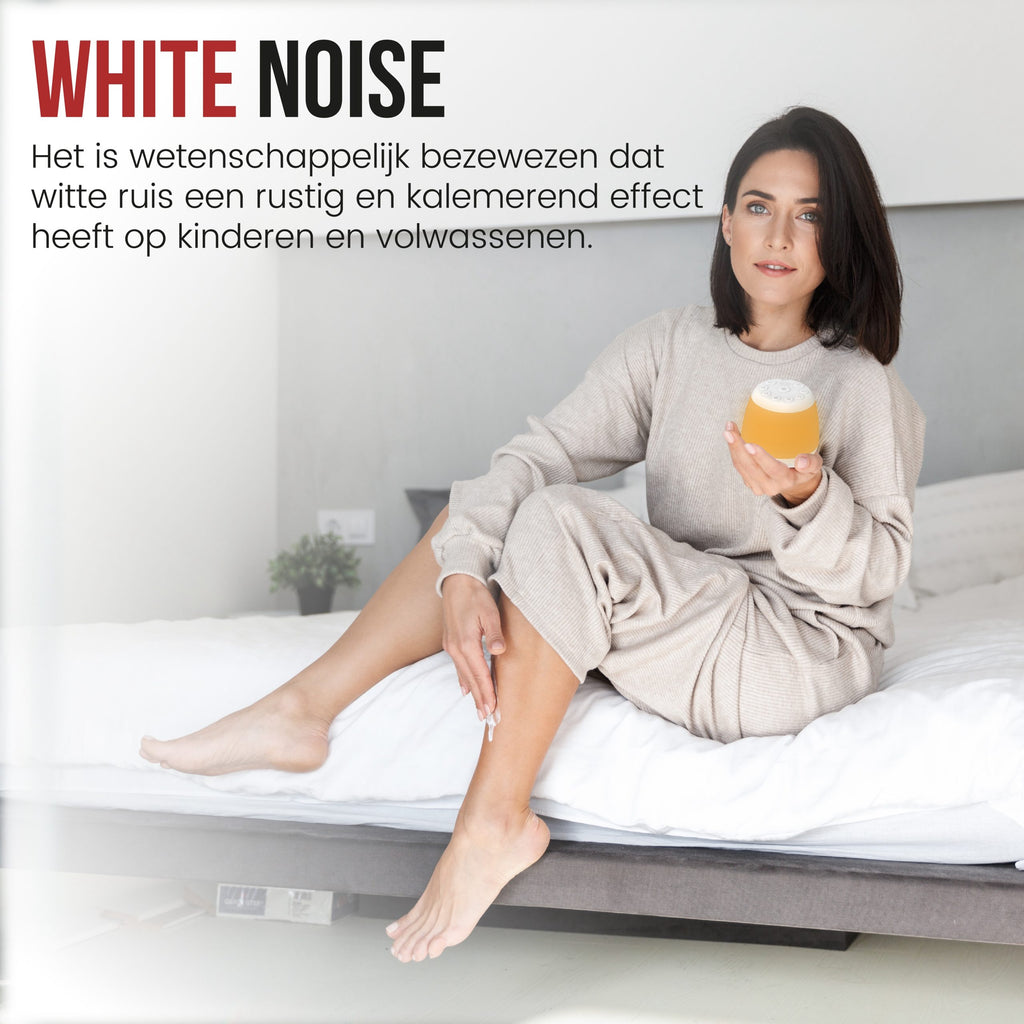 DistinQ compact white noise machine with glowing LED night light for improved sleep and relaxation — view 5