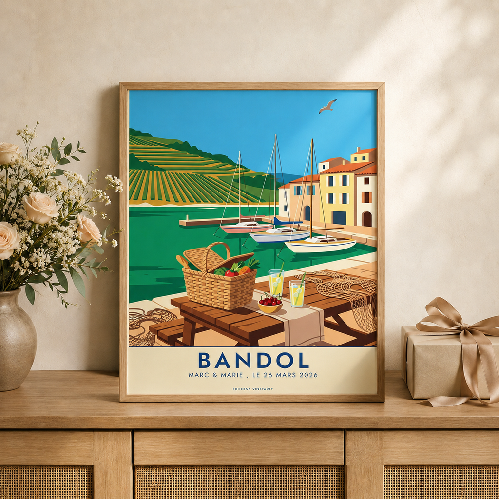 Affiche personnalisée illustrée : voyage, famille et sport-2