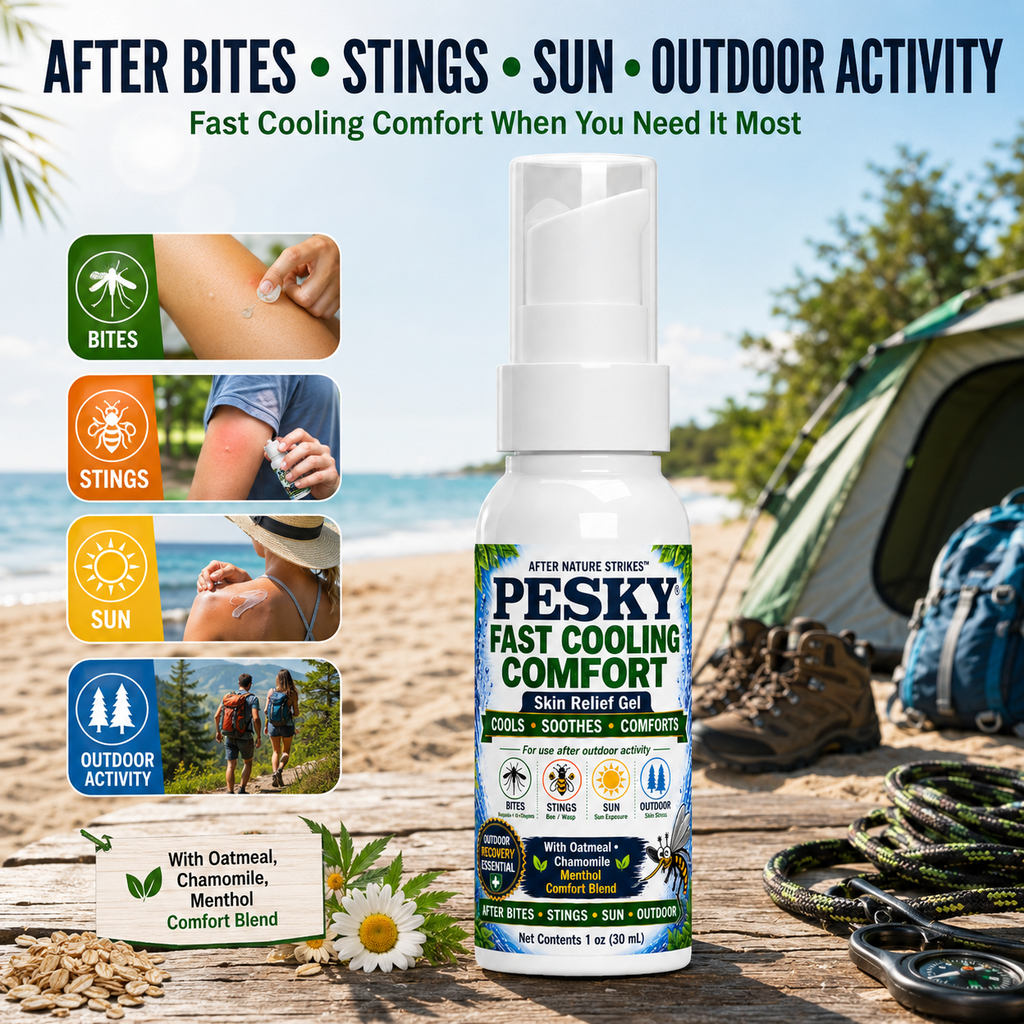 PESKY roll-on post-bite calming gel for fast cooling skin relief from bug bites and stings — view 4