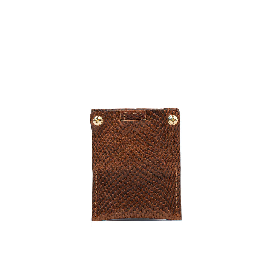 Leather Card Holder 2.0 for AirTag (Snake Print)-0