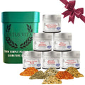 All American Wings Seasoning Set in six magnetic tins inside a premium polished gift box