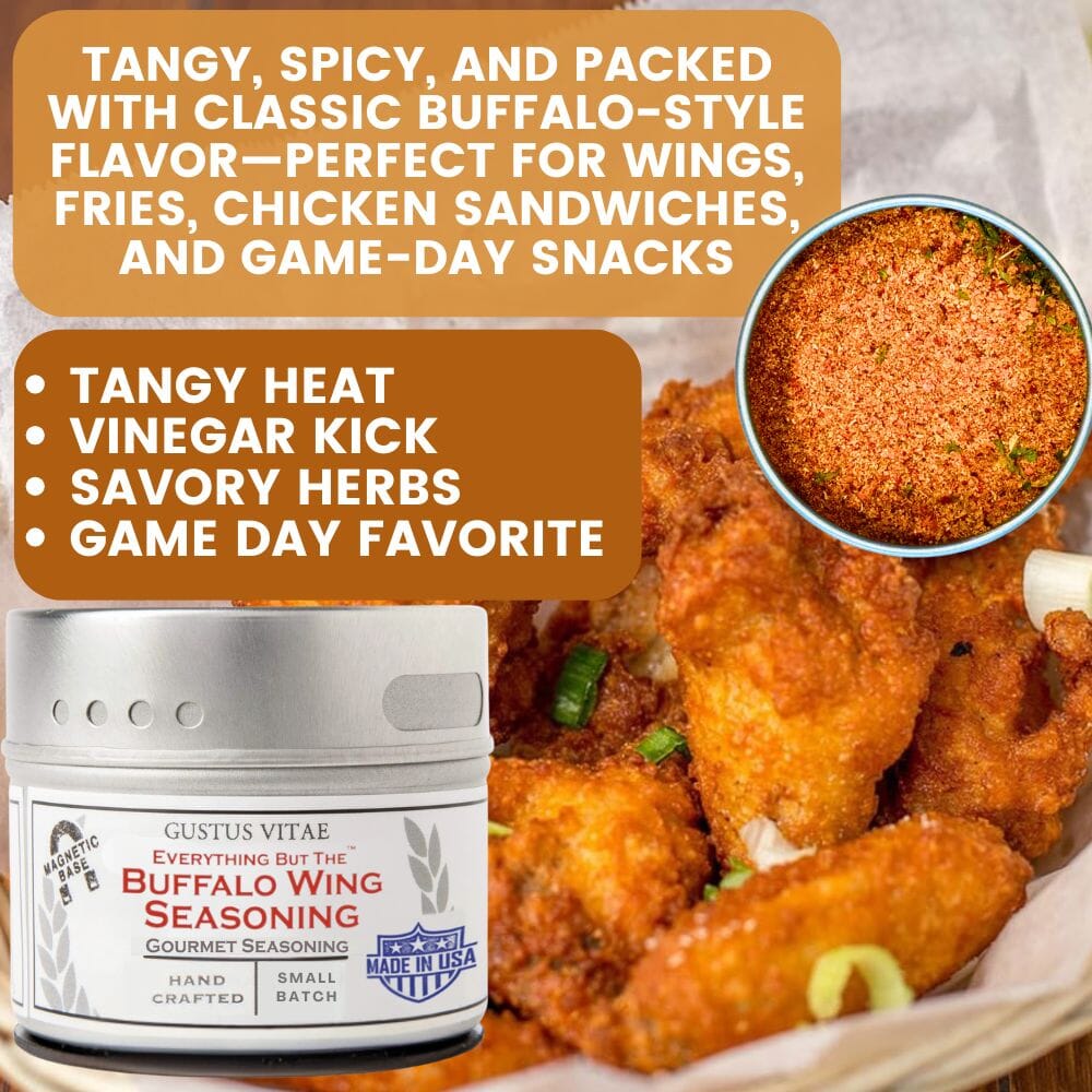 All American Wings Seasoning Set in six magnetic tins inside a premium polished gift box — view 4