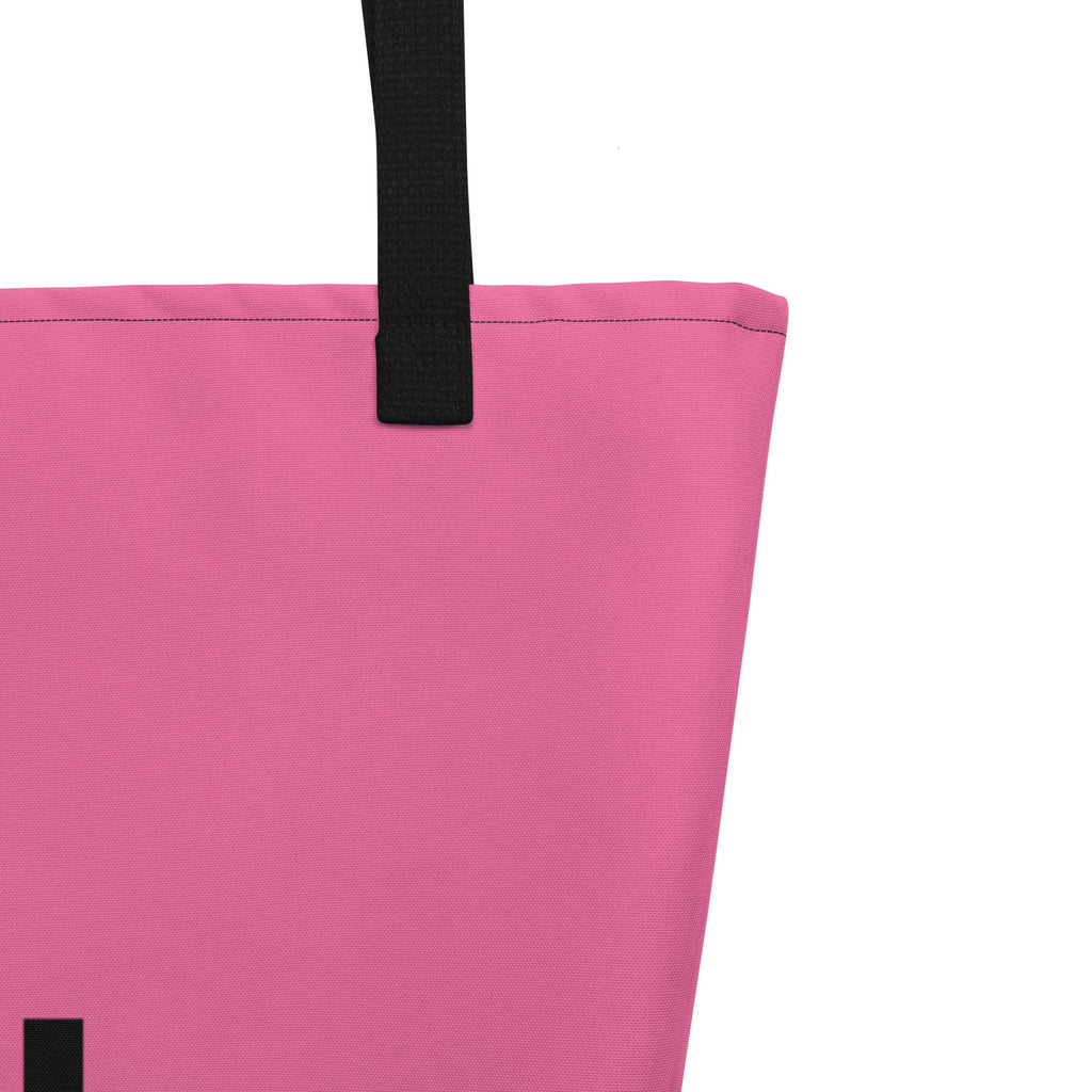 Vibrant all-over print large tote bag with sturdy cotton webbing handles and spacious interior — view 4