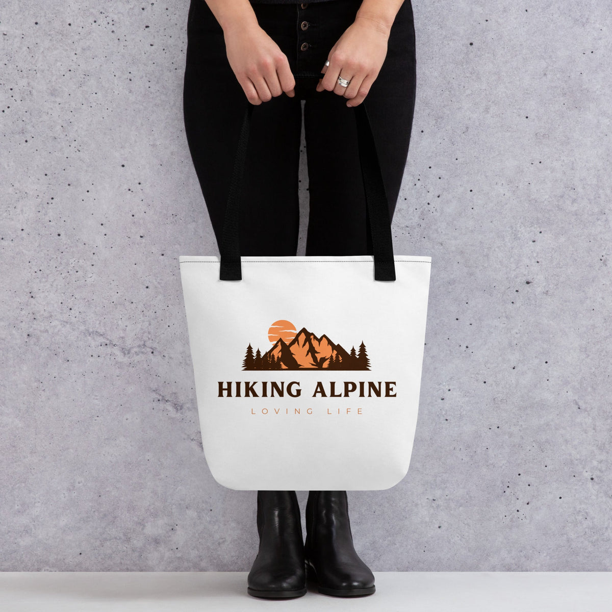 Hiking Alpine Sun Tote Bag-0