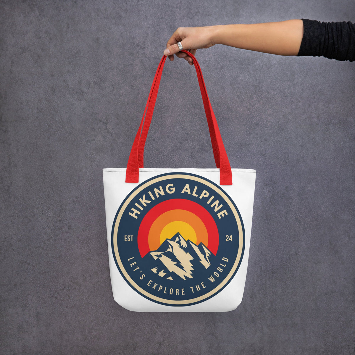 Hiking Alpine Mountains Tote Bag-1