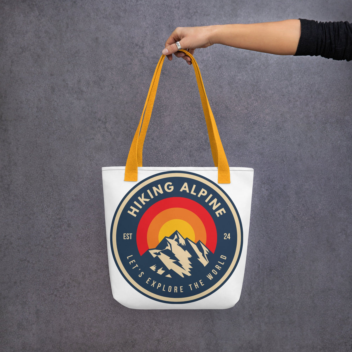 Hiking Alpine Mountains Tote Bag-2
