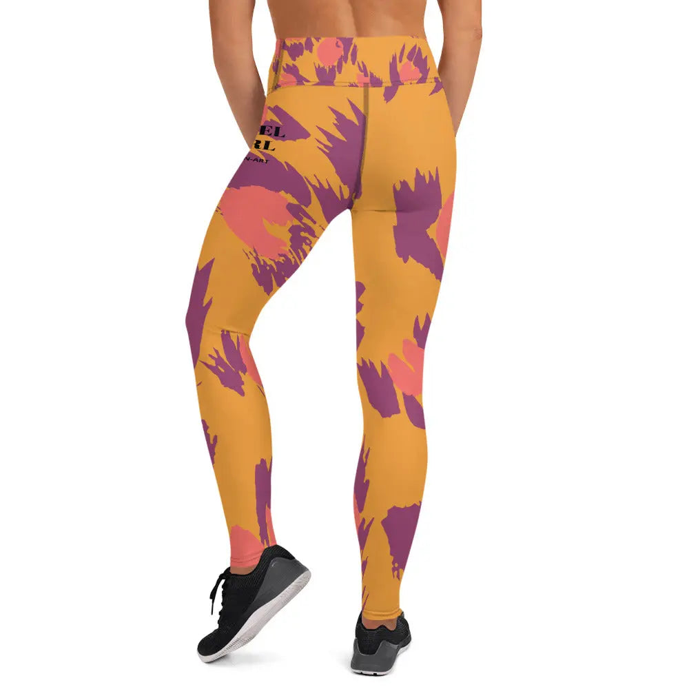 High-waist yoga leggings with smooth stretch microfiber fabric for athletic and casual wear — view 3