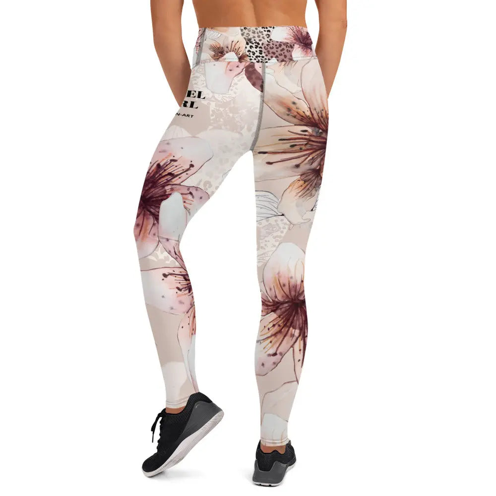 High-waisted premium yoga leggings made of smooth microfiber spandex material, designed for women's activewear — view 3
