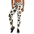 Premium high-waisted yoga leggings made with soft microfiber fabric and convenient side pockets for women.