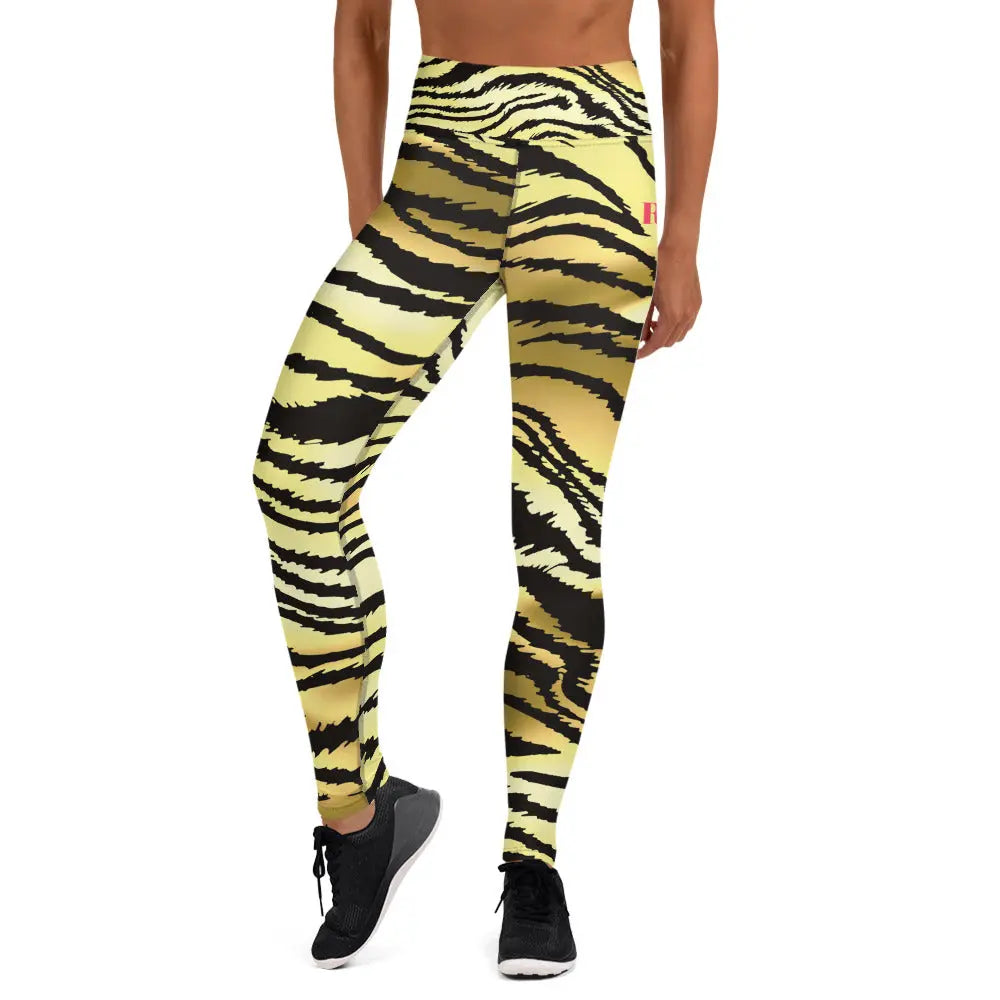 Premium high-waisted yoga leggings with a flexible, supportive core waistband for fitness and athleisure.
