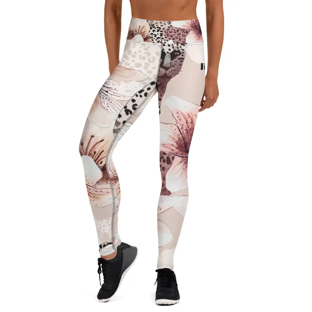 High-waisted premium yoga leggings made of smooth microfiber spandex material, designed for women's activewear