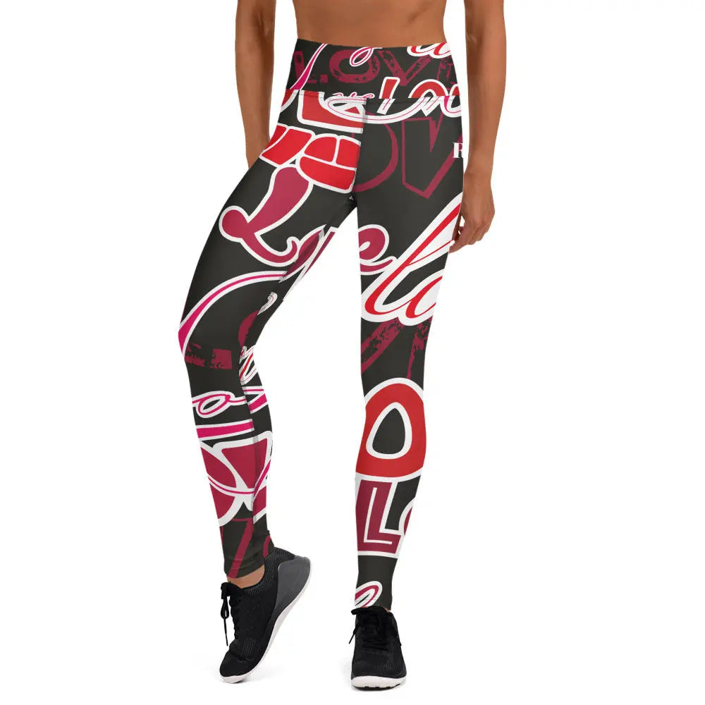 High-waisted yoga leggings in smooth four-way stretch microfiber fabric for active fitness and comfortable daily wear