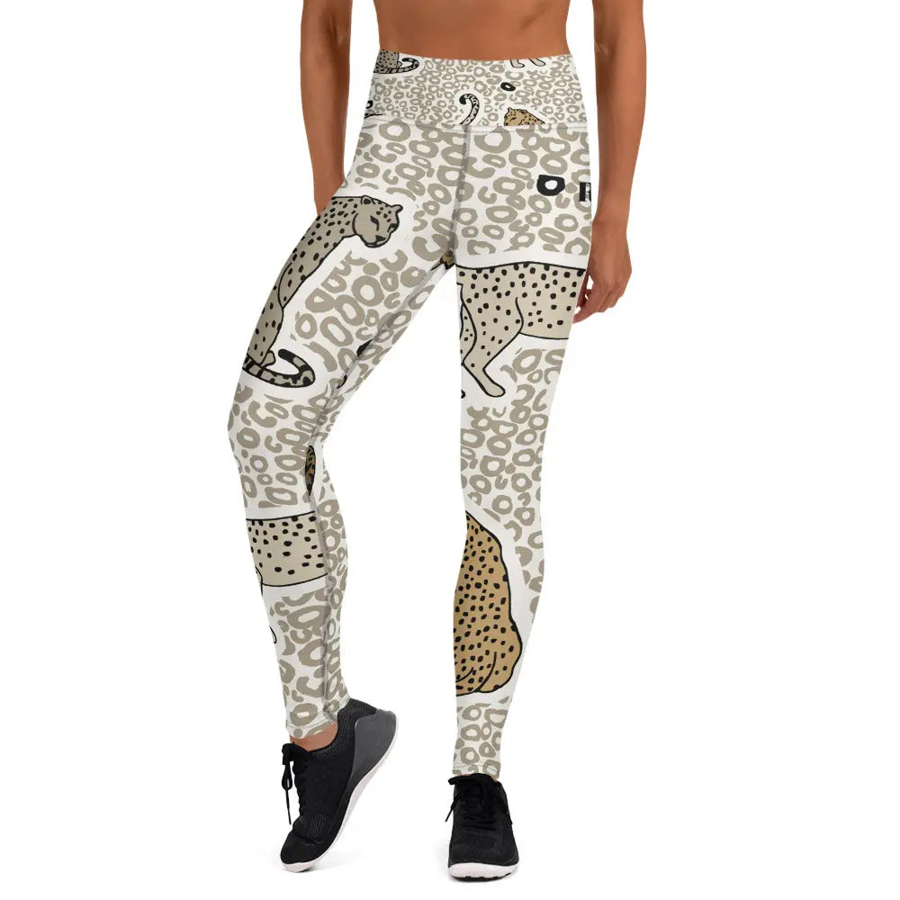 High-waisted premium yoga leggings in moisture-wicking fabric featuring a supportive fit for active fitness.