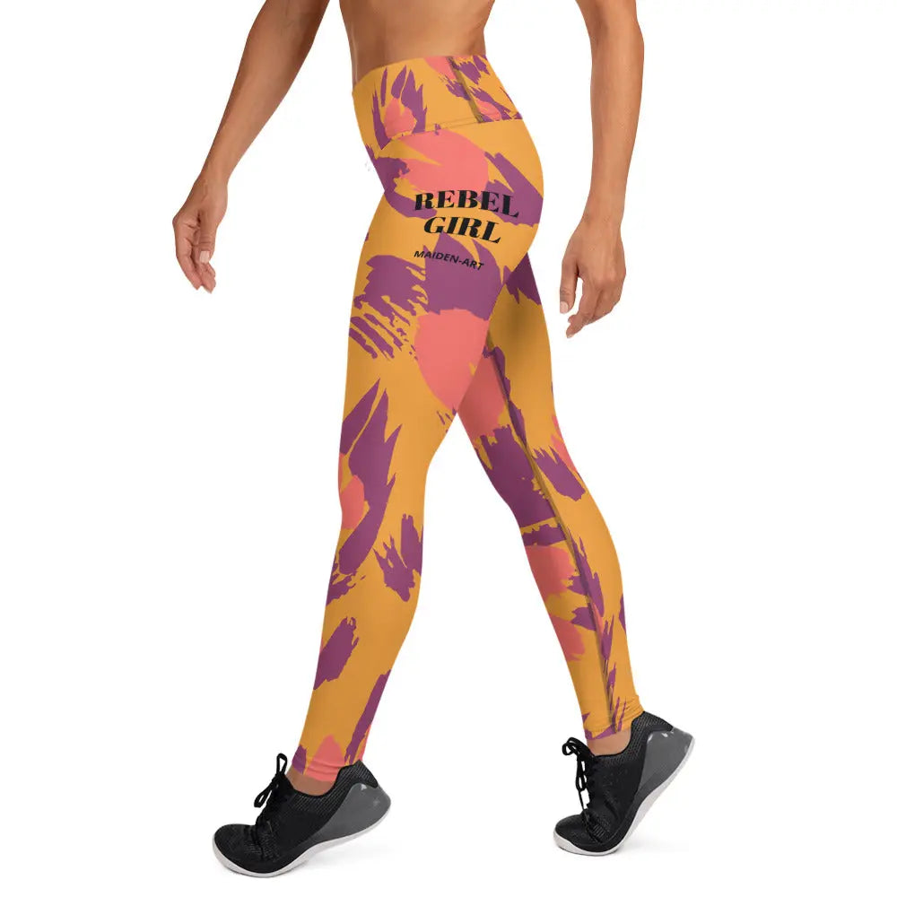 High-waist yoga leggings with smooth stretch microfiber fabric for athletic and casual wear — view 2