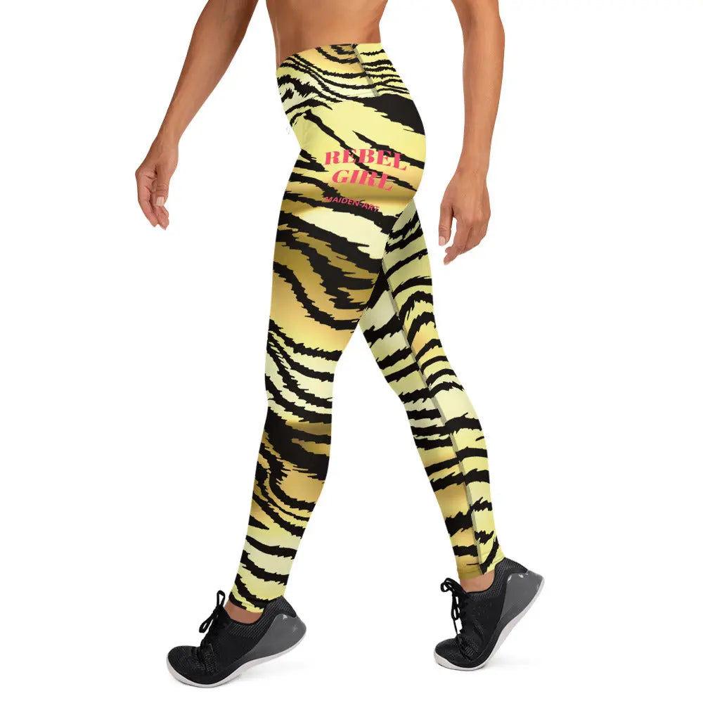 Premium high-waisted yoga leggings with a flexible, supportive core waistband for fitness and athleisure. — view 2