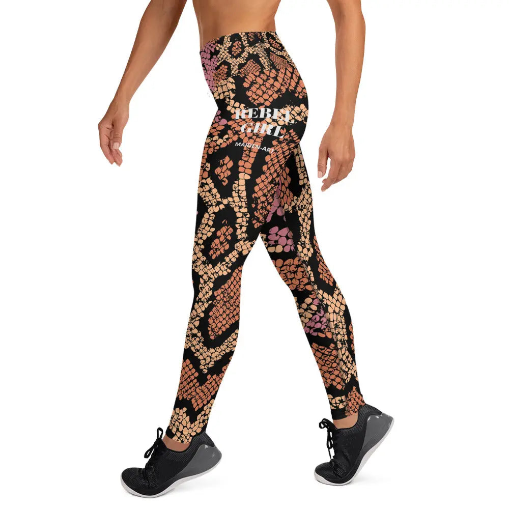 Womens high waisted yoga leggings made of smooth stretchy microfiber fabric for everyday wear — view 2
