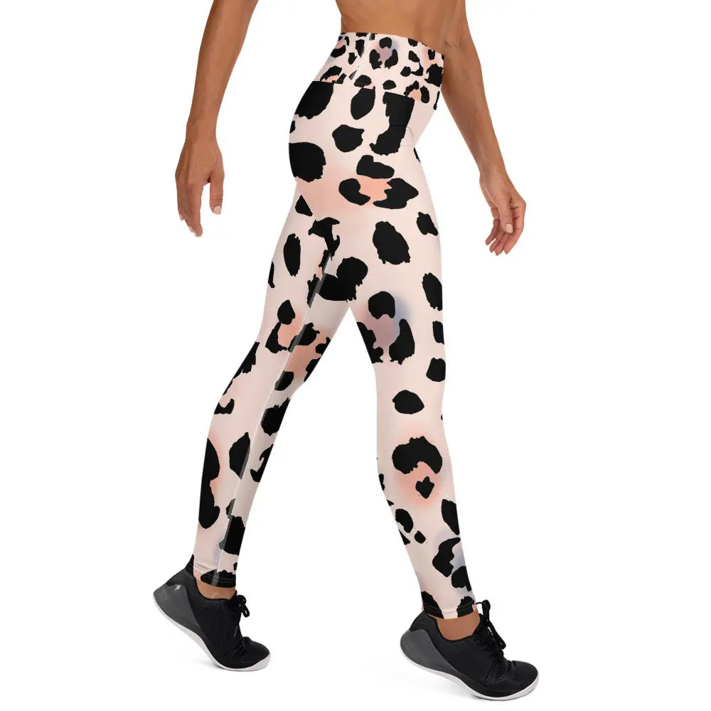 Women's high-waisted yoga leggings in smooth microfiber fabric ideal for fitness and everyday athleisure wear — view 4