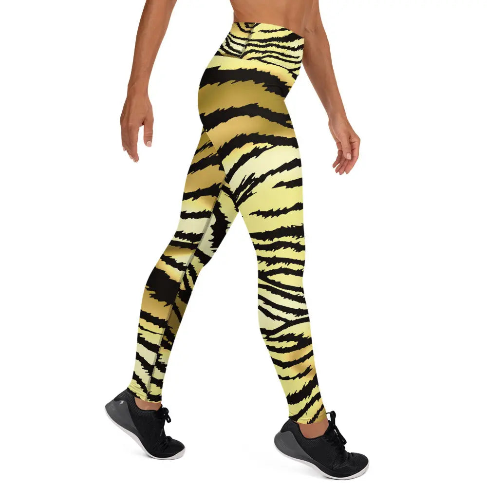 Premium high-waisted yoga leggings with a flexible, supportive core waistband for fitness and athleisure. — view 4