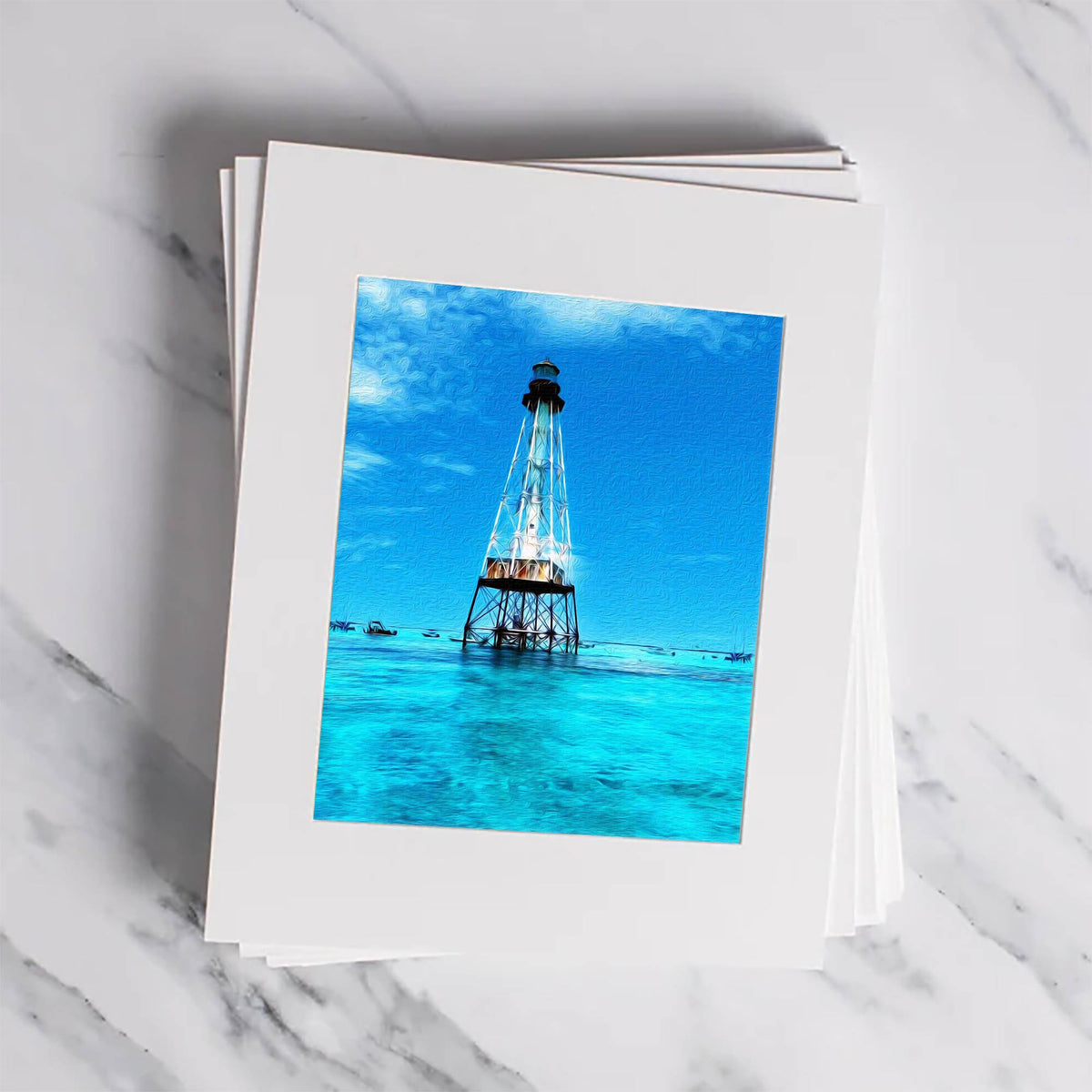 Alligator Reef Matted Print-0
