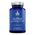 Alpha Neuroprotector brain health dietary supplement bottle with 120 capsules against a clean background
