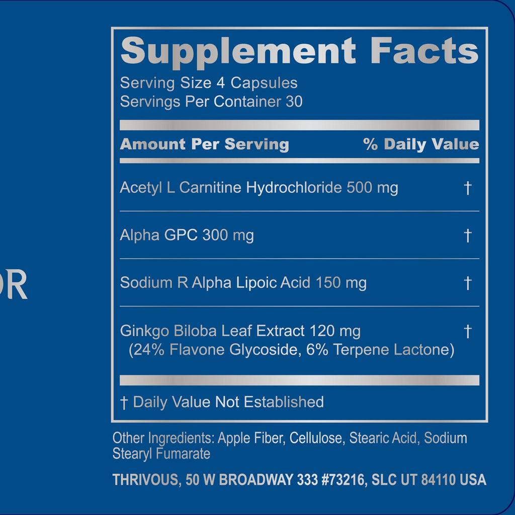 Alpha Neuroprotector brain health dietary supplement bottle with 120 capsules against a clean background — view 4