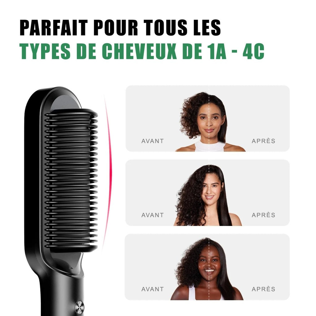 HairMaster Duo - Lisseur 2 en 1 + Brosse Offerte-1