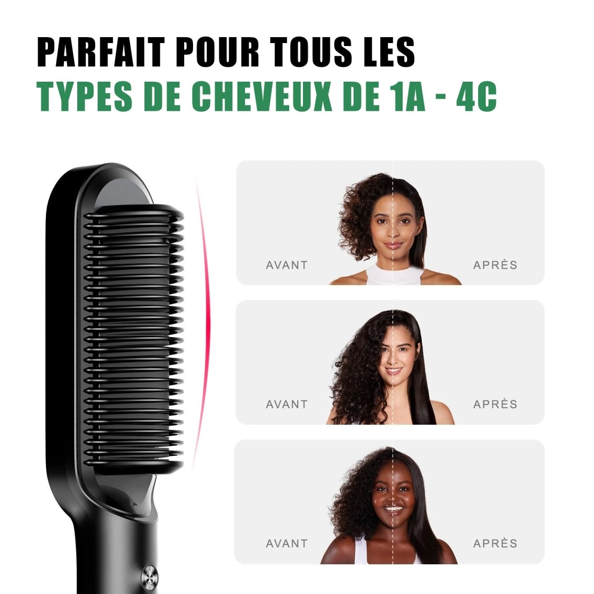 HairMaster Duo - Lisseur 2 en 1 + Brosse Offerte-1