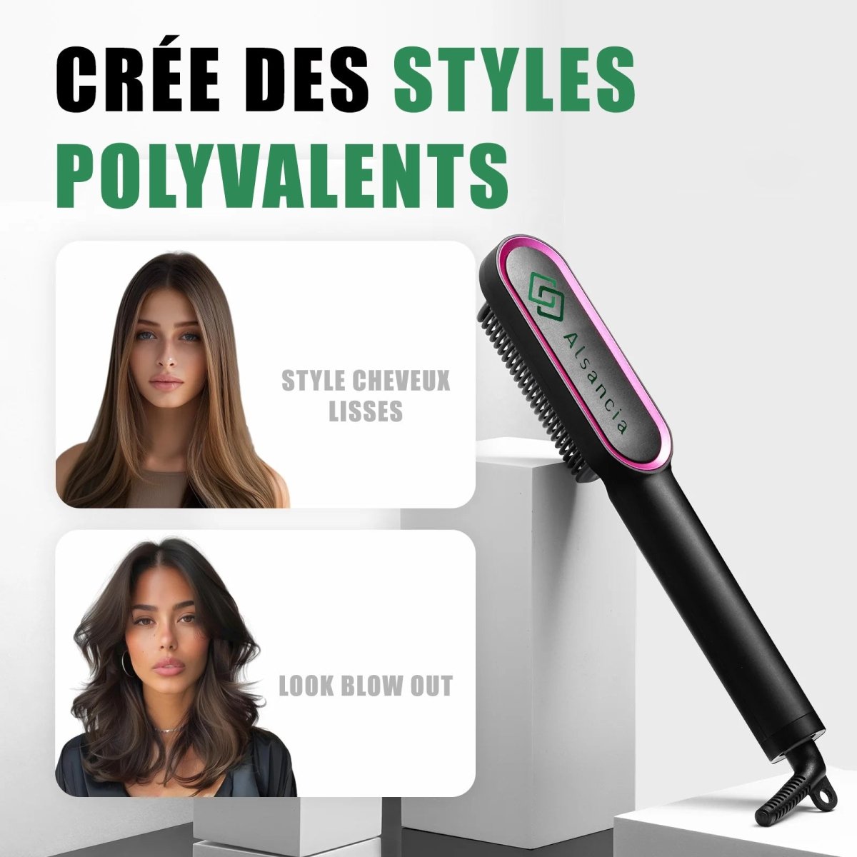 HairMaster Duo - Lisseur 2 en 1 + Brosse Offerte-2