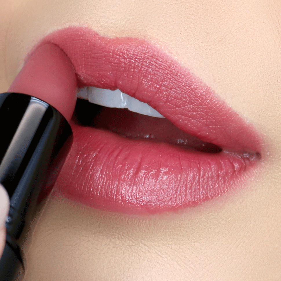 Velvet semi-matte lipstick tube in rich color showcasing smooth hydrating formula for natural clean beauty — view 8