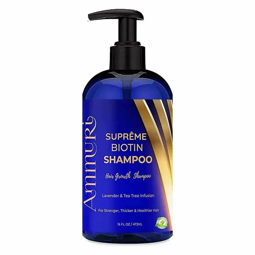 Ammuri Biotin Haircare Set with anti-hair loss shampoo and strengthening serum bottles — view 2