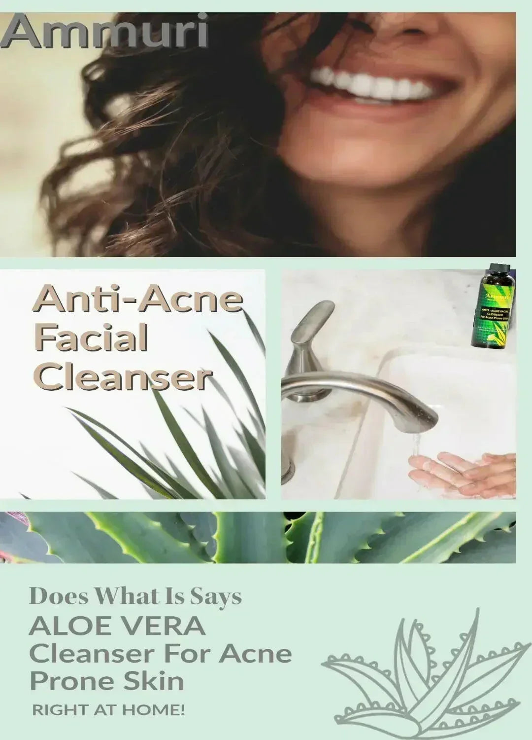 Ammuri 3-in-1 deep cleansing milk bottle for gentle daily makeup removal and skin hydration — view 5