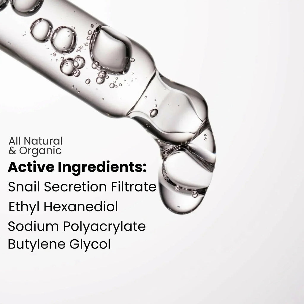 30ml bottle of bioactive snail repair face serum with glass dropper for skin hydration — view 4
