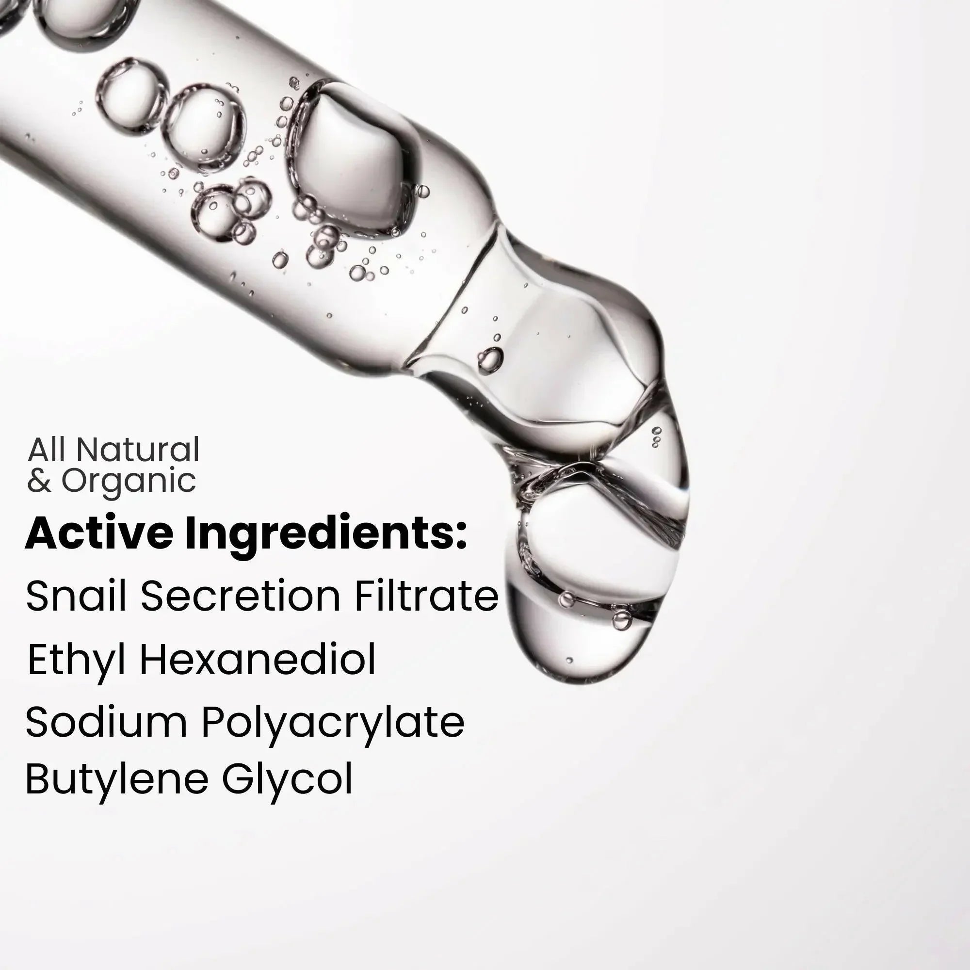 30ml bottle of bioactive snail repair face serum with glass dropper for skin hydration — view 4