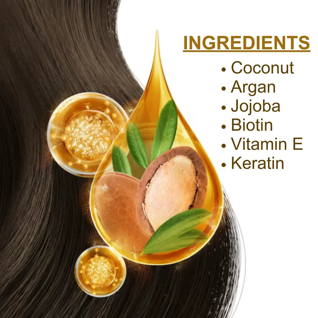 Natural botanical hair oil in a 50ml bottle for thinning hair and dry scalp nourishment — view 2